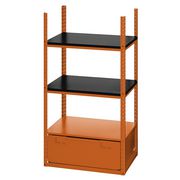Demi-meuble bas BERA® Module Chimie, 1 tiroir inférieur et 3 niveaux supérieurs